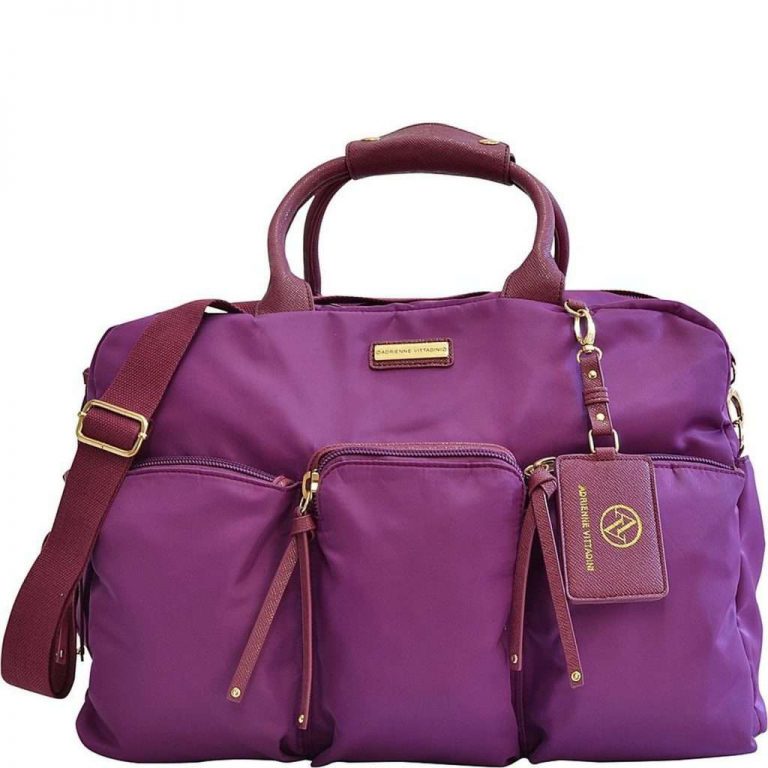 Adrienne Vittadini Featherweight Collection 22" Multi Pocket Duffle Raspberry