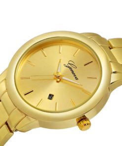 Alternative view of Alps Men's Gold Stainless Steel Fashion Luxury Calendar Quartz Wristwatch