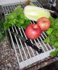 Lifeqvc Over The Sink Dish Drying Rack Foldable Small Mat Roll-Up Silicone Co.. 12 182290605715 3