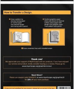 Graphite Transfer Tracing Carbon Paper - 50 Sheets - 9" X 13" - Myartscape (B.. 12 182290613514 5