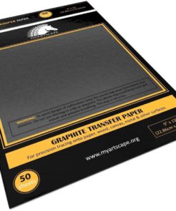 Graphite Transfer Tracing Carbon Paper - 50 Sheets - 9" X 13" - Myartscape (B.. 13 182290613514 6