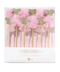 Alternative view of Talking Tables We Heart Pink Tutu And Pom Pom Cake Toppers (12 Pack) Multicolor