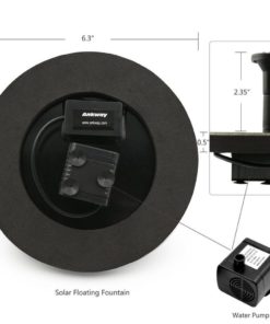 Alternative view of Ankway Solar Bird Bath Fountain Pump Free Standing Garden 1.4W Solar Panel Ki..