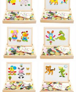 Joymoze Wooden Multifunctional Magnetic Jigsaw Puzzle Baby Toys Animal Easel .. 9 182290616856 4
