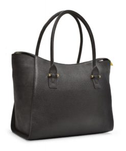 Adrienne Vittadini Pebble Grain With Faux Suede Pu Workbook Tote Black 10 182290617842 4