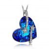 Ladycolour "Venus" Shooting Star & Hollow-Out Design Heart Sapphire Pendant N.. 6 182290618177 0