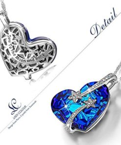 Ladycolour "Venus" Shooting Star & Hollow-Out Design Heart Sapphire Pendant N.. 8 182290618177 1