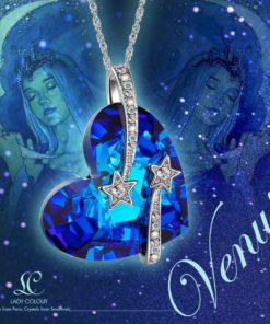 Ladycolour "Venus" Shooting Star & Hollow-Out Design Heart Sapphire Pendant N.. 13 182290618177 6