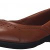 Clarks Women's Haydn Shipper Flat Tan Leather 5 B(M) Us 3 182290618541 0