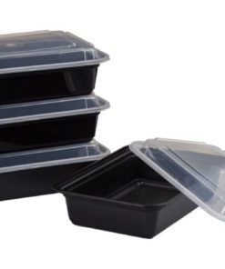 Alternative view of Chefland One Compartment Microwavable Plastic Food Container With Lid Bento B..