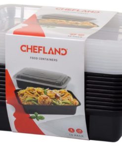 Chefland One Compartment Microwavable Plastic Food Container With Lid Bento B.. 11 182293232165 4