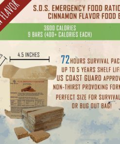 Alternative view of S.O.S. Rations Emergency 3600 Calorie Cinnamon Flavor Food Bar - 3 Day / 72 H..