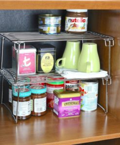 2 Pack - Decobros Stackable Kitchen Cabinet Organizer Chrome 11 182299375313 5