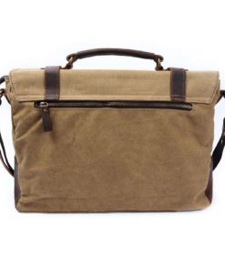 S Zone Vintage Canvas Leather Messenger Traveling Briefcase Shoulder Laptop Bag 9 182299376509 2