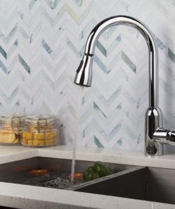 Alternative view of Boharers Pull-Down Kitchen Sink Faucet With Deck Plate 2 Functions Spray Mixe..