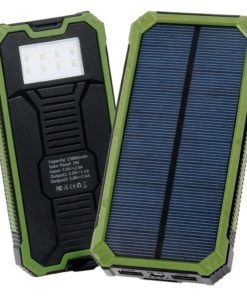 Levin Solar Charger 15000 Mah Solar Power Bank With 8 Led Flashlight Dual Usb..