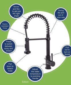 Vigo Edison Single Handle Pull-Down Spray Kitchen Faucet Matte Black 7 182299377559 2