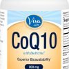 Viva Labs Coq10 200Mg 90 Vegetarian Softgels - Enhanced With Bioperine For In..