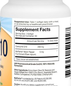 Alternative view of Viva Labs Coq10 200Mg 90 Vegetarian Softgels - Enhanced With Bioperine For In..