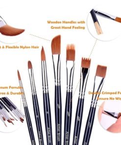 Ohuhu 12Pcs Nylon Hair Art Paint Brush Set For Watercolor Acrylics Oil Painti.. 9 182299378272 2