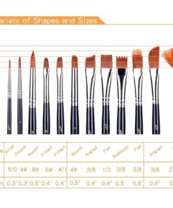Ohuhu 12Pcs Nylon Hair Art Paint Brush Set For Watercolor Acrylics Oil Painti.. 10 182299378272 3