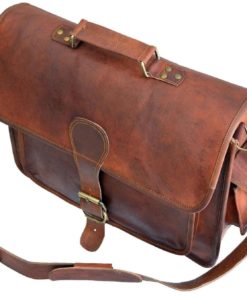 Mens Genuine Leather Messenger Bag For 15.6" Laptop Shoulder Bag Briefcase Sa.. 8 182299381293 2