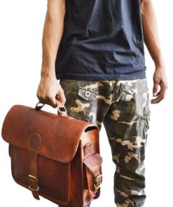 Mens Genuine Leather Messenger Bag For 15.6" Laptop Shoulder Bag Briefcase Sa.. 10 182299381293 4