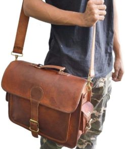 Mens Genuine Leather Messenger Bag For 15.6" Laptop Shoulder Bag Briefcase Sa.. 11 182299381293 5