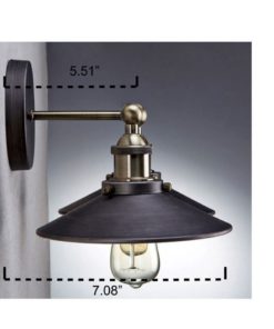 Claxy Ecopower Industrial Edison Simplicity 2 Light Wall Mount Light Sconces .. 8 182299382036 2