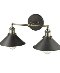 Claxy Ecopower Industrial Edison Simplicity 2 Light Wall Mount Light Sconces .. 11 182299382036 5