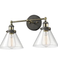 Claxy Ecopower Simplicity Industrial Edison Antique Glass 2-Light Wall Sconce.. 10 182299382600 3