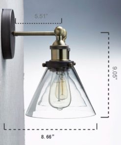 Claxy Ecopower Simplicity Industrial Edison Antique Glass 2-Light Wall Sconce.. 11 182299382600 4