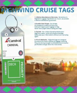 Cruise Tags Luggage Etag Holders Zip Seal & Steel Loops Thick Pvc 7 182299387764 1