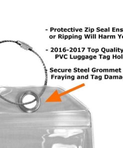 Cruise Tags Luggage Etag Holders Zip Seal & Steel Loops Thick Pvc 10 182299387764 4