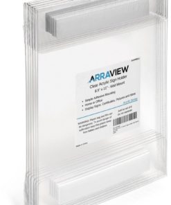 Alternative view of 8.5 X 11 Acrylic Sign Holder Clear Wall Mount Adhesive No Drilling Arraview 6..