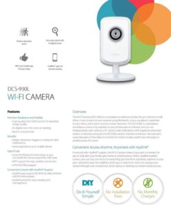 D-Link Wi-Fi Camera With Remote Viewing (Dcs-930L) Day Only 10 182299389777 3