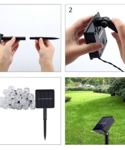 Gdealer Waterproof 30 Led Crystal Ball Solar String Lights 20 Feet (6 Meters).. 13 182299390719 6