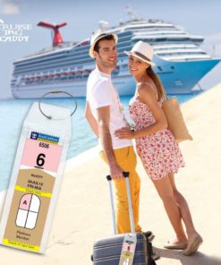 Alternative view of Cruise Tag Caddy 8 Pc Slim Zip Luggage Tag Holders Royal Caribbean & Celebrit..