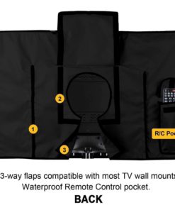 Outdoor Tv Cover Black Weatherproof Universal Protector For 50'' - 52'' Lcd L.. 10 182299396171 3