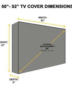Outdoor Tv Cover Black Weatherproof Universal Protector For 50'' - 52'' Lcd L.. 12 182299396171 5