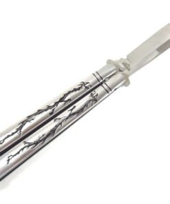 Alternative view of Icetek Sports Deluxe Dragon Metal Steel Practice Balisong Butterfly Knife Tra..