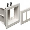 Arlington Tvbu505-1 Tv Box Recessed Outlet Wall Plate Kit 2-Gang White 1-Pack 4 182299400598 0