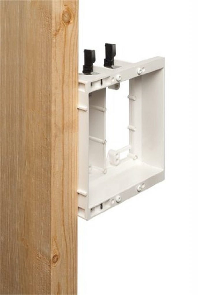 thumbnail image 2 of Arlington TVBU505K 2-Gang Recessed Outlet Power And Low Voltage TV Box Kit 2 of 11