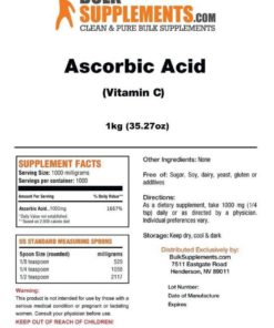Bulksupplements Pure Ascorbic Acid (Vitamin C) Powder (1 Kilogram) 4 182299403301 1