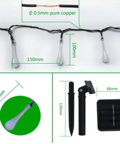 String Light Company Lights Solar Powered Waterproof Outdoor 20Ft 30 Led Stri.. 12 182299407098 5