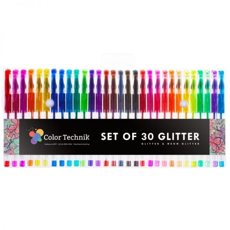 Glitter Gel Pens By Color Technik Set Of 30 Glitter Pens Best Assorted Colors..