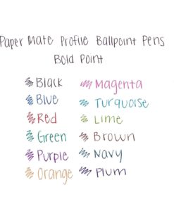 Paper Mate Profile Retractable Ballpoint Pens Bold Point Assorted Colors 12-C.. 13 182299415163 6