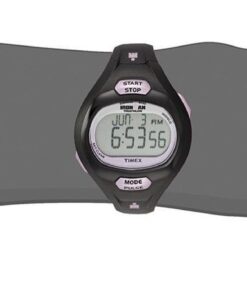Timex Women's T5K187 Ironman Pulse Calculator Black/Purple Resin Strap Watch 4 182299416148 1
