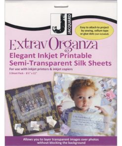 Jacquard Ink Jet Fabric 8.5'' X 11'' Silk Organza Sheets (5 Pack)