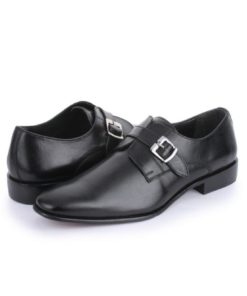 Andrew Fezza Mens Single Monk Strap Leather Dress Shoe Black 10 D(M) Us 9 182299432482 2